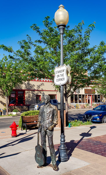 Route 66, standing on the corner